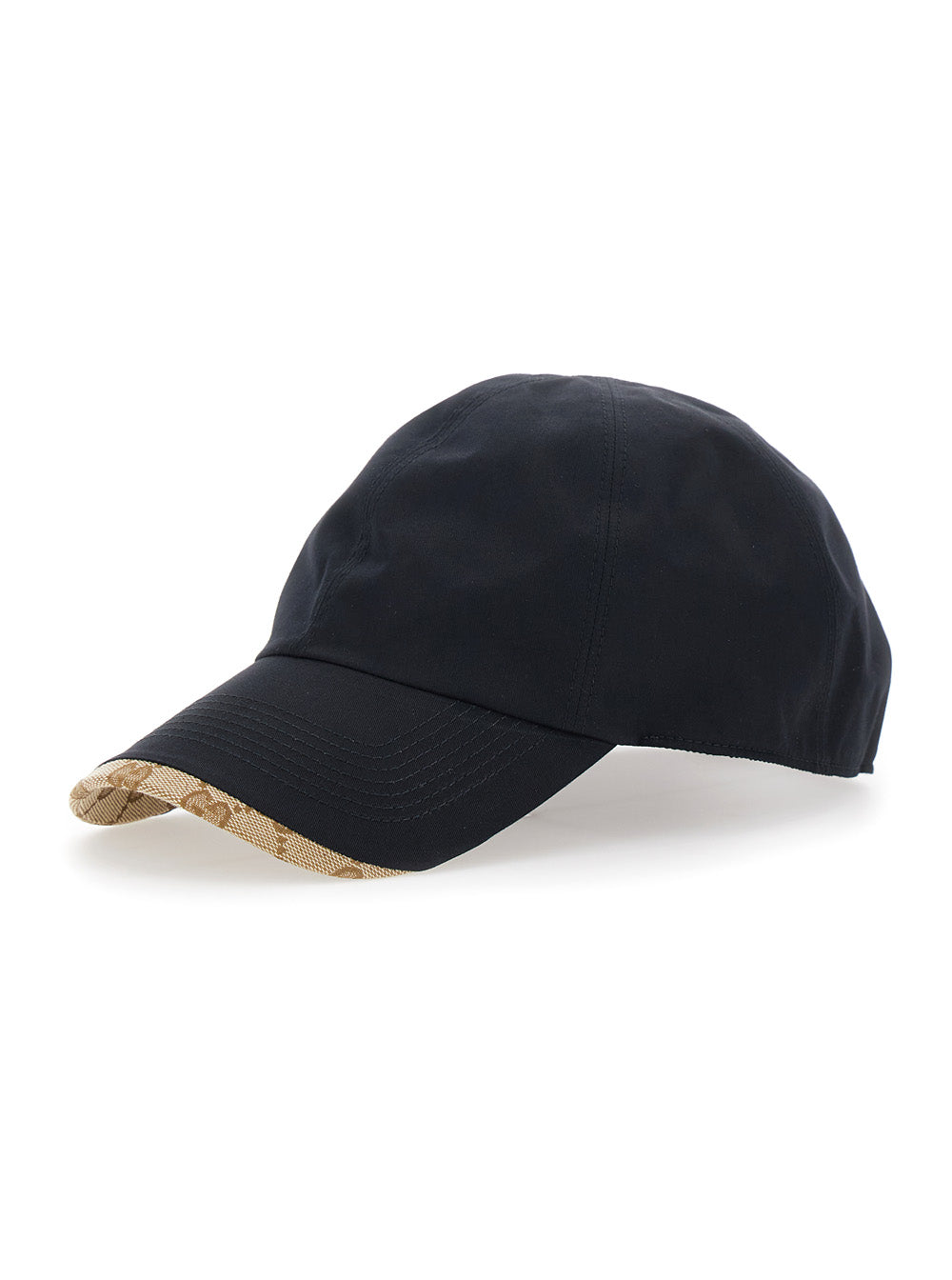 Gucci 875670 GG Motif Cotton Baseball Cap — Black