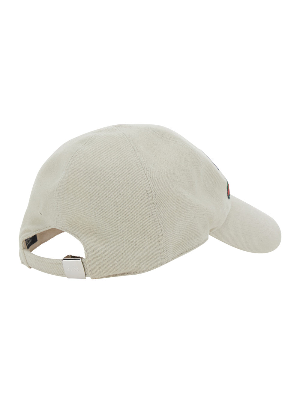 Gucci 875736 Embroidered Logo Baseball Cap — White