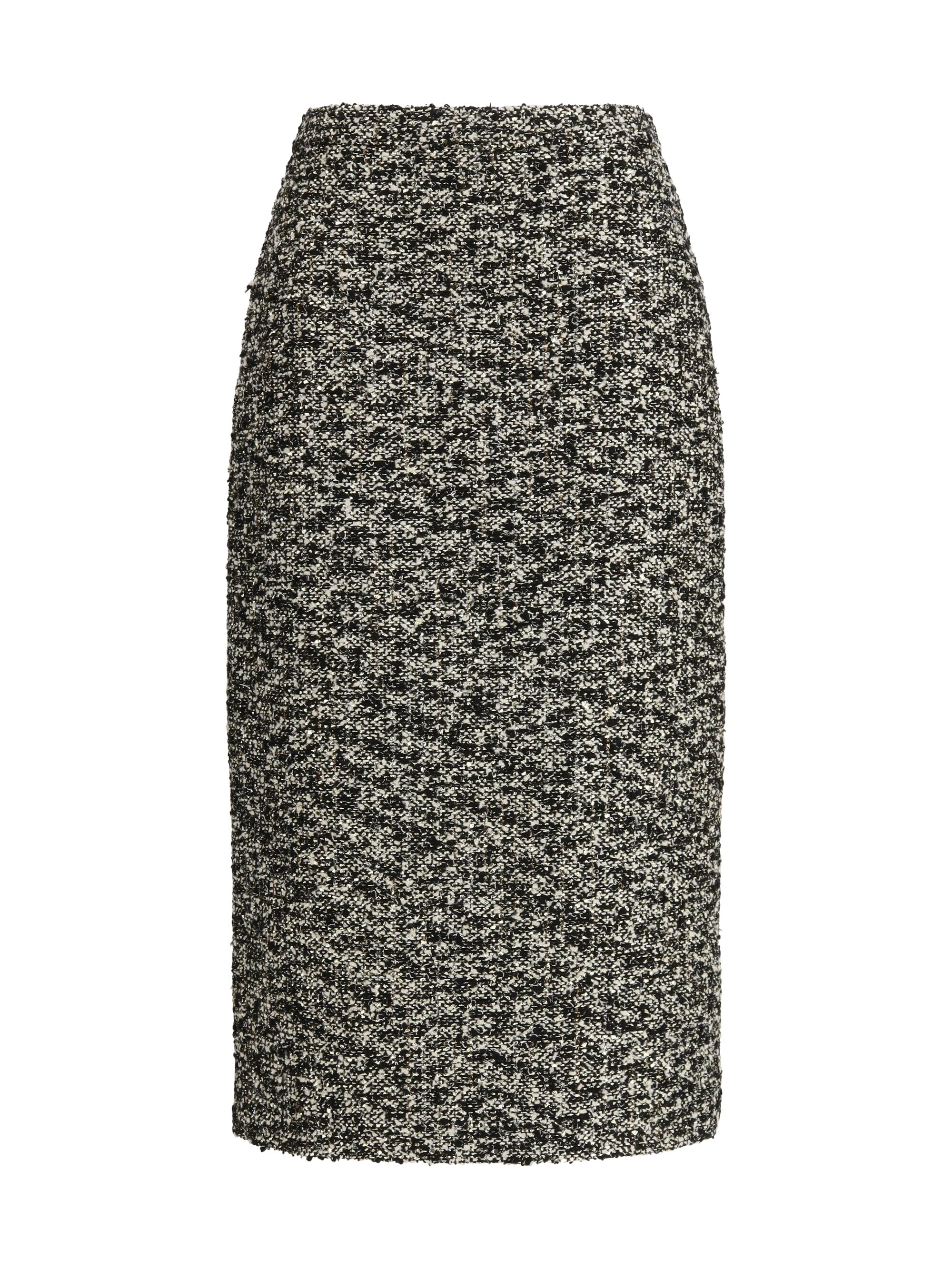 Gucci Laminated Bouclé Skirt — Black