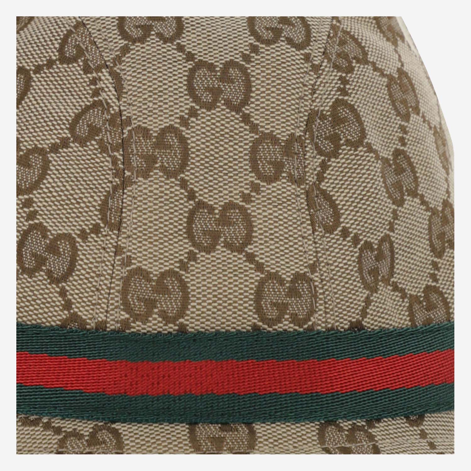 Gucci 411790 GG Canvas Fedora Hat — Beige