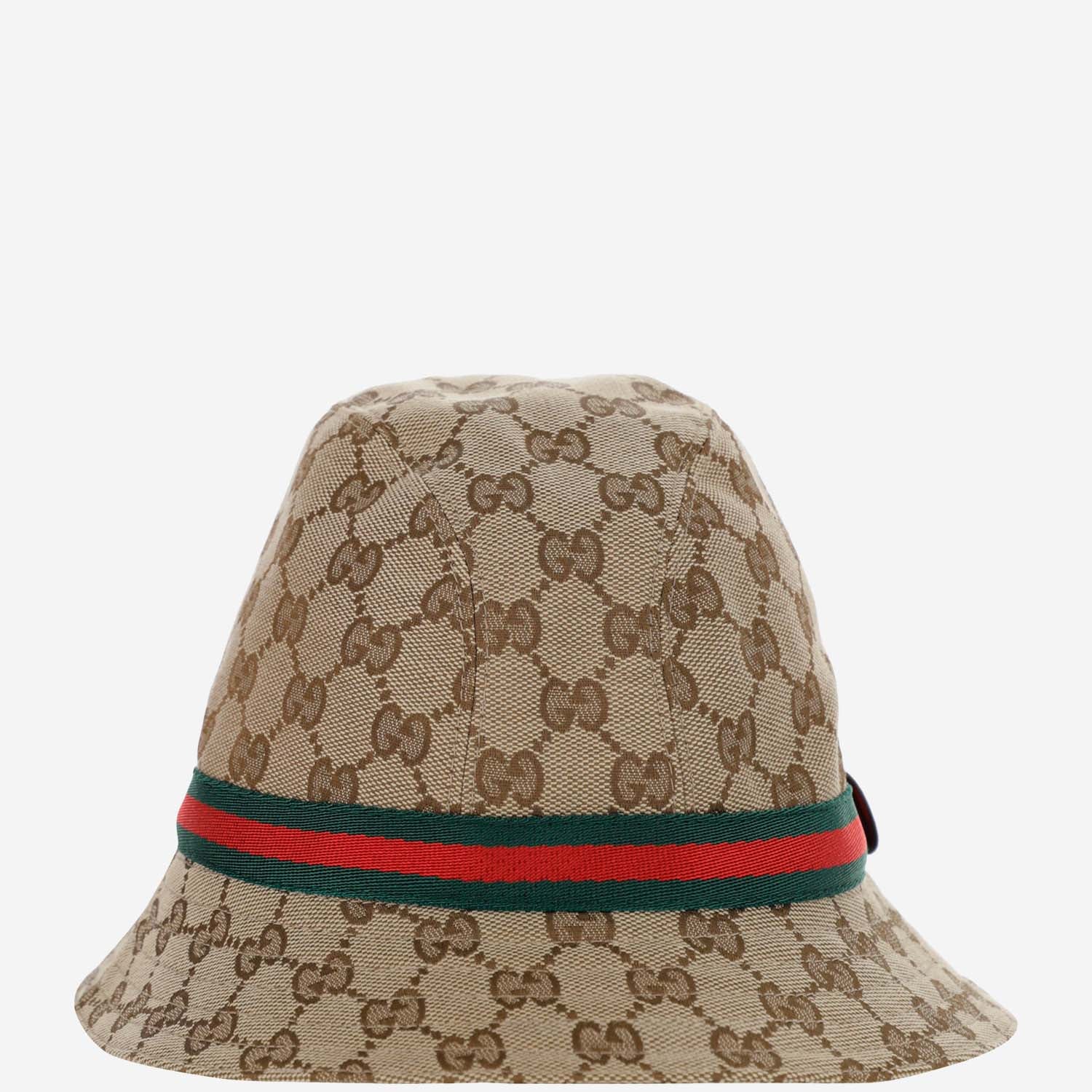 Gucci 411790 GG Canvas Fedora Hat — Beige