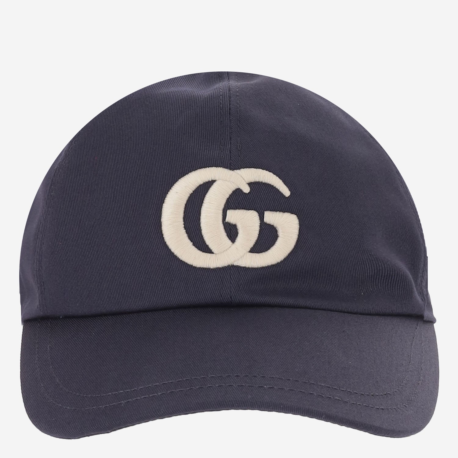 Gucci 871372 Logo-Embroidered Cotton Baseball Cap — Navy