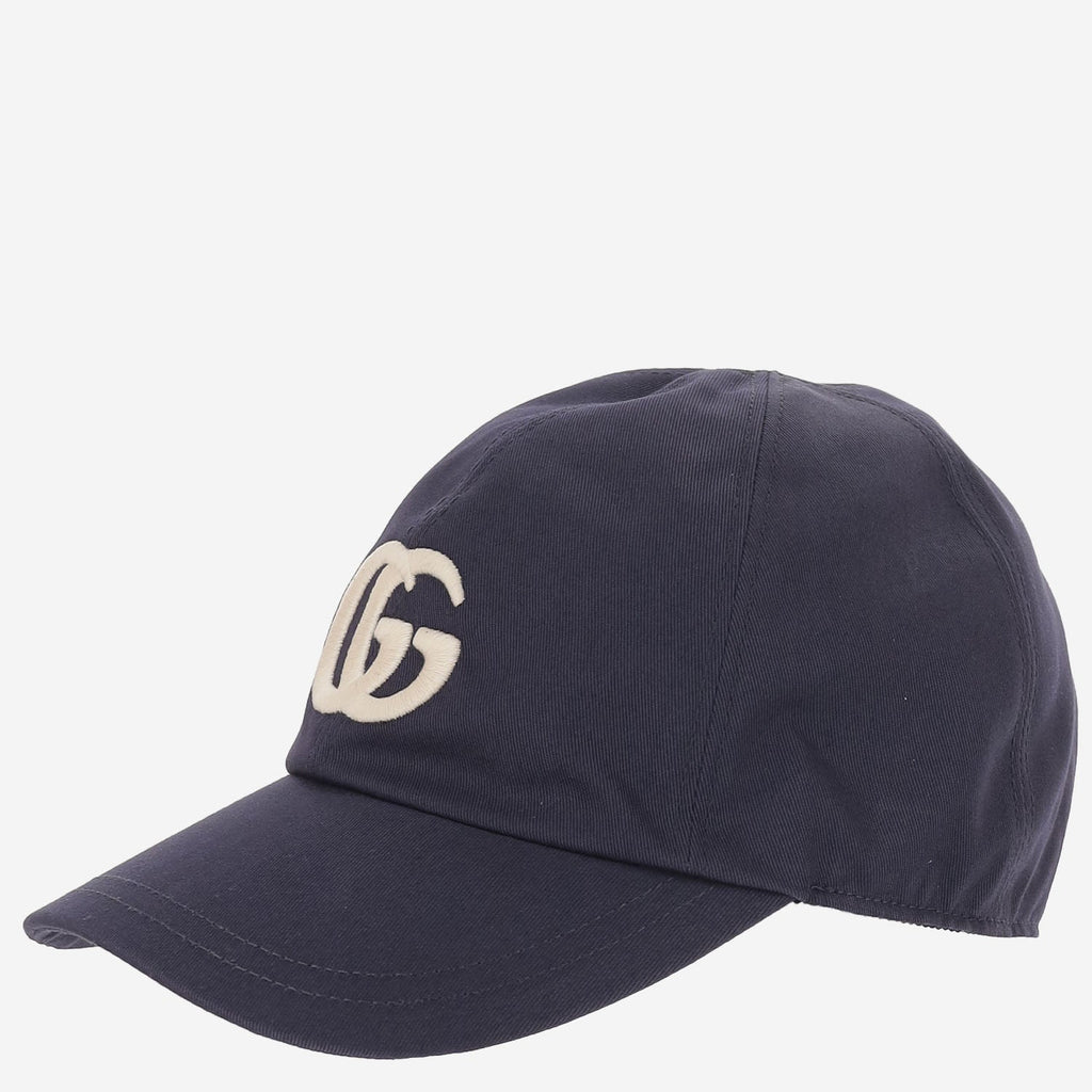 Gucci 871372 Logo-Embroidered Cotton Baseball Cap — Navy