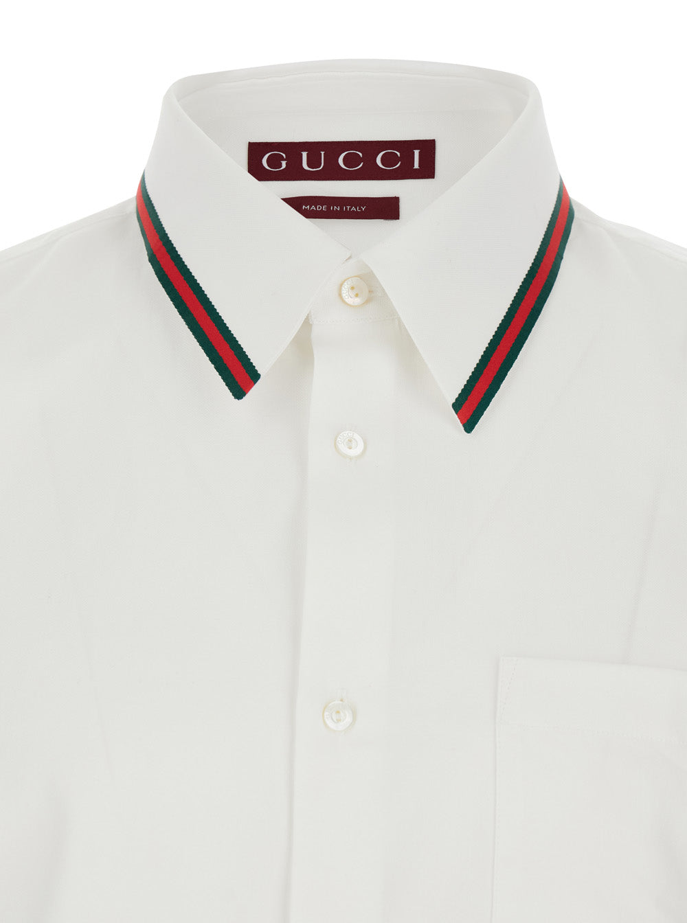 Gucci Web Collar Shirt — White