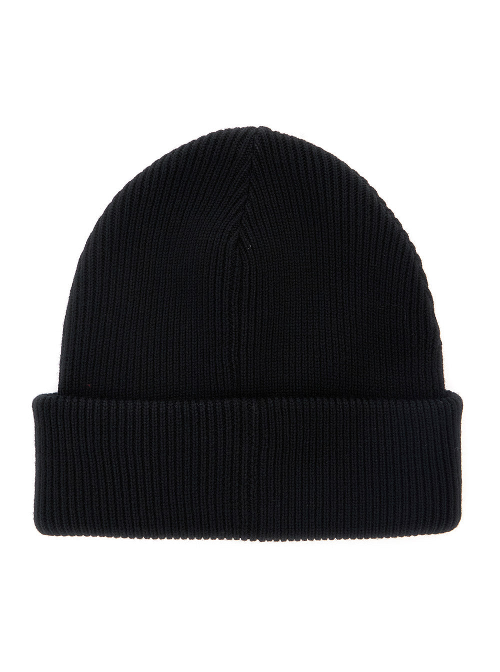 Gucci 834192 Wool Ribbed Knit Beanie — Black