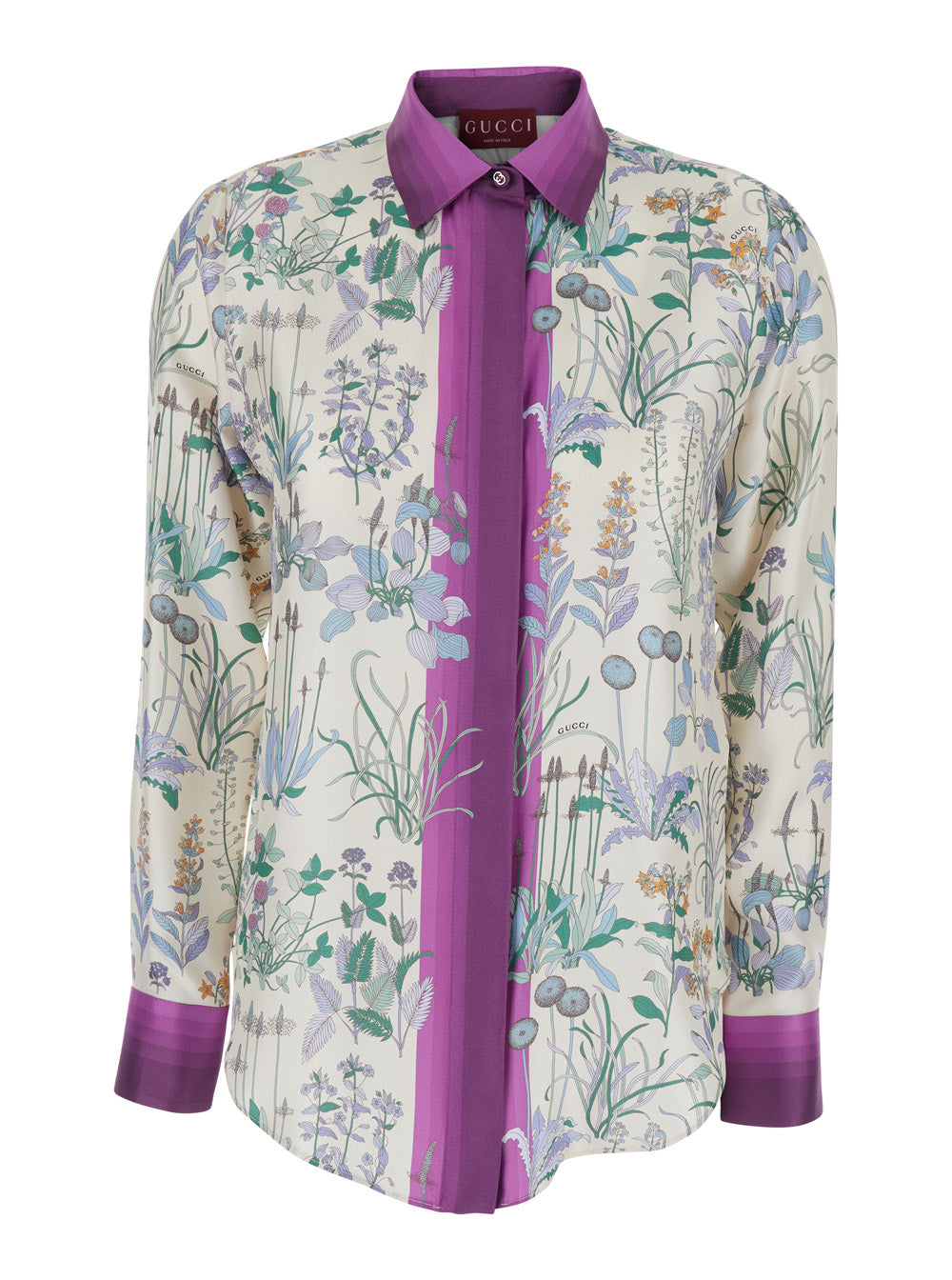 Gucci Botanical Silk Shirt — Multicolor