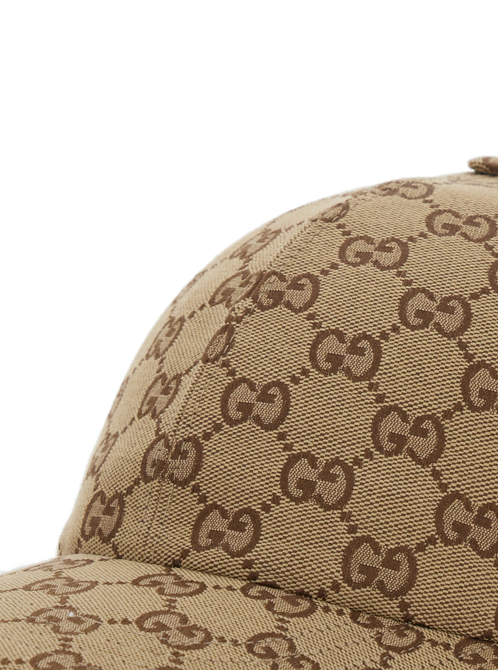 Gucci 857596 GG Monogram Baseball Cap — Beige