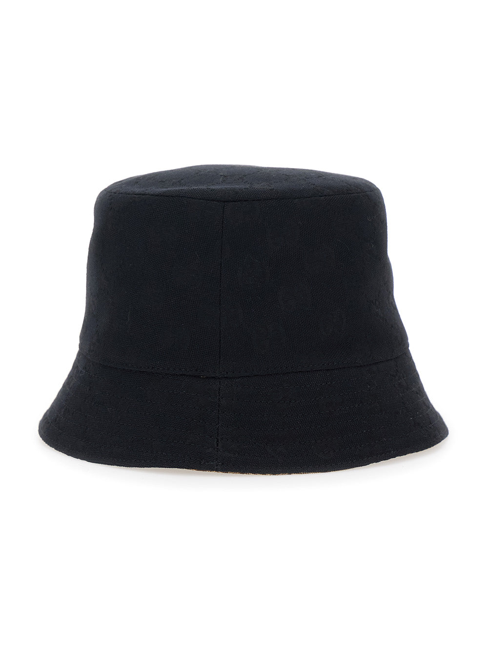 Gucci 858612 Logo-Embellished Cotton Bucket Hat — Black