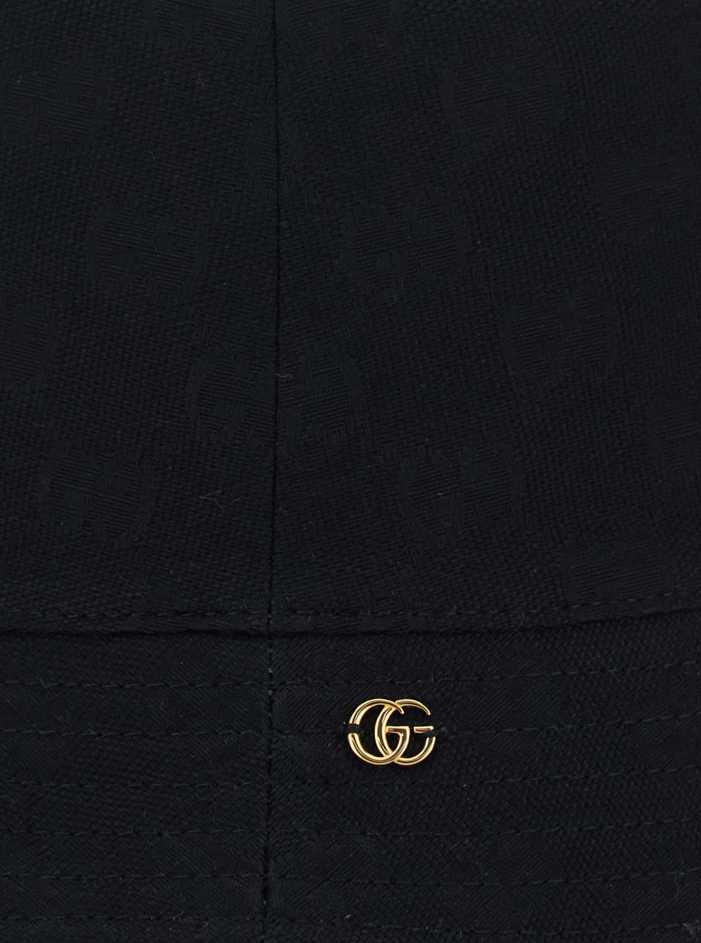 Gucci 858612 Logo-Embellished Cotton Bucket Hat — Black