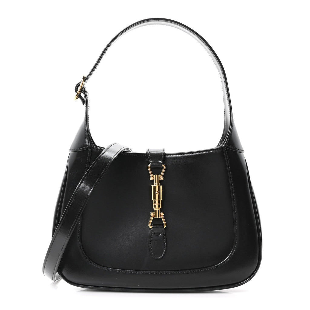 Boarded Dyana Lux Calfskin Small Jackie 1961 Hobo Black