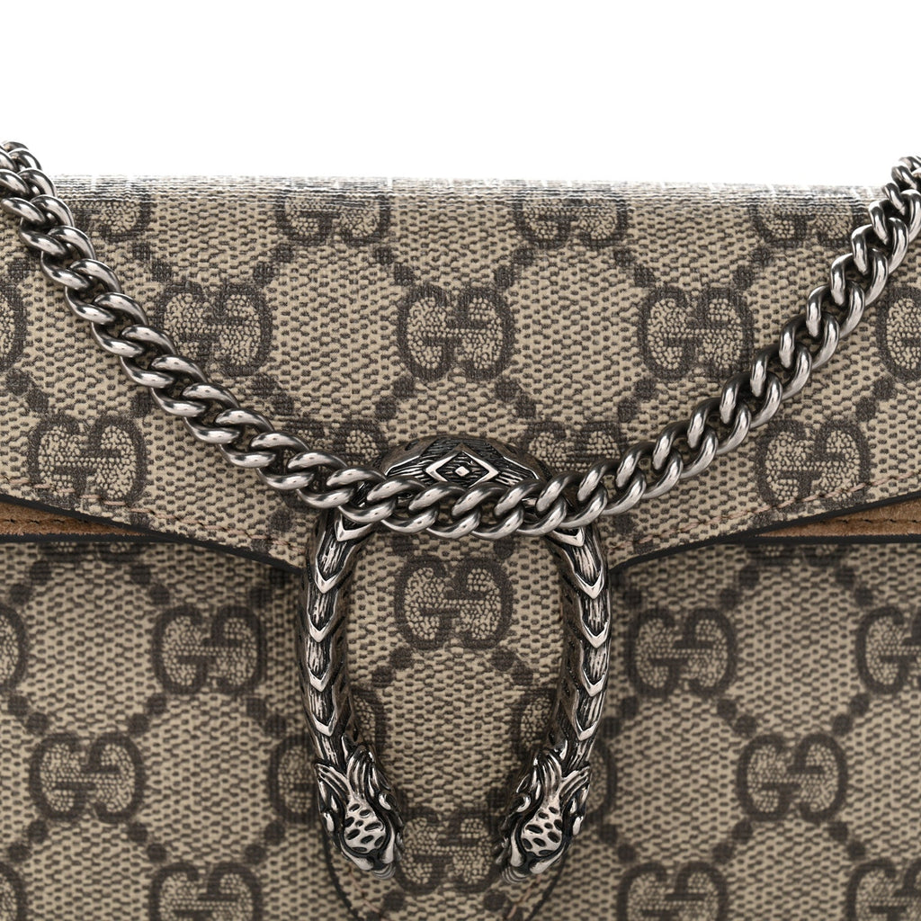 GG Supreme Monogram Super Mini Dionysus Shoulder Bag Taupe