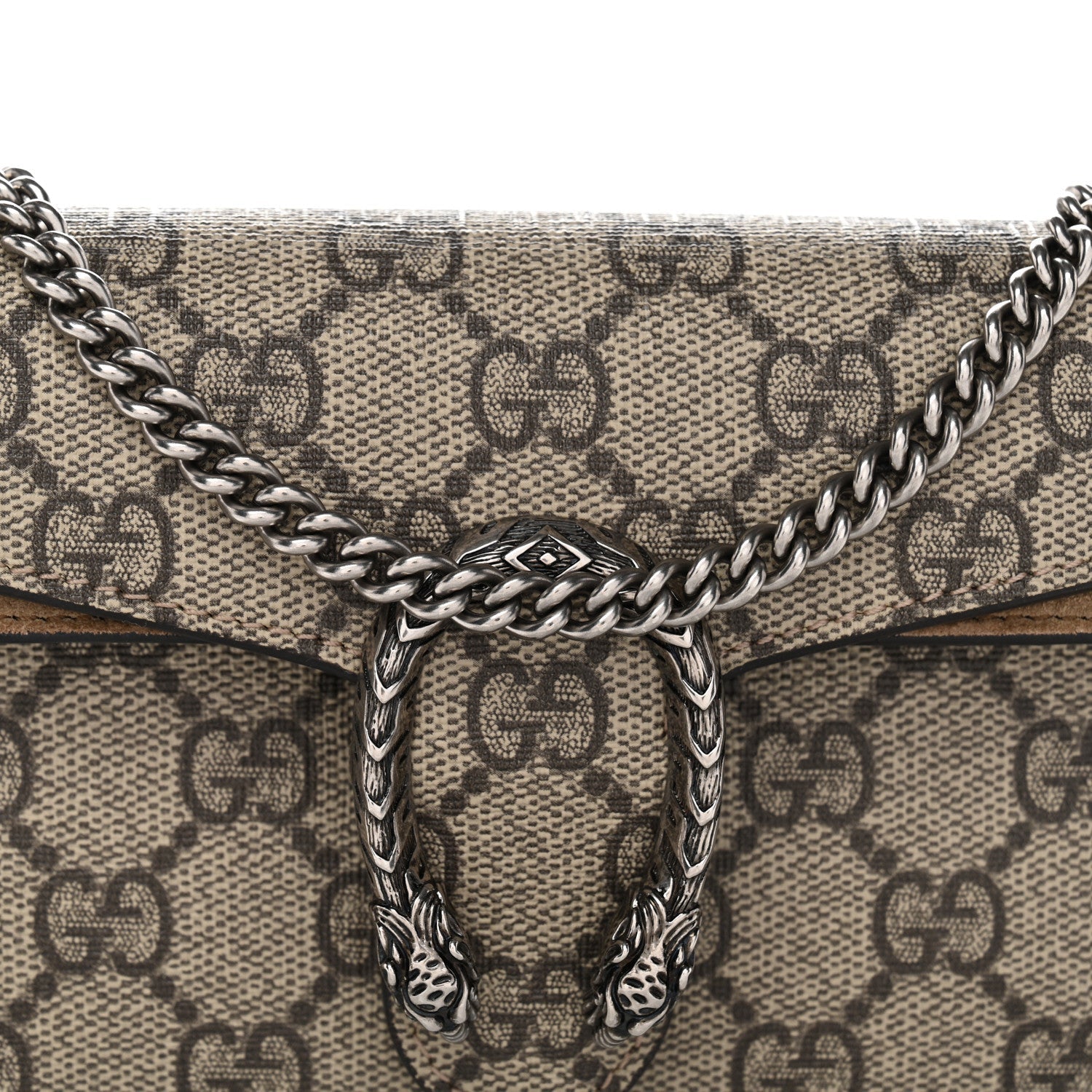GG Supreme Monogram Super Mini Dionysus Shoulder Bag Taupe