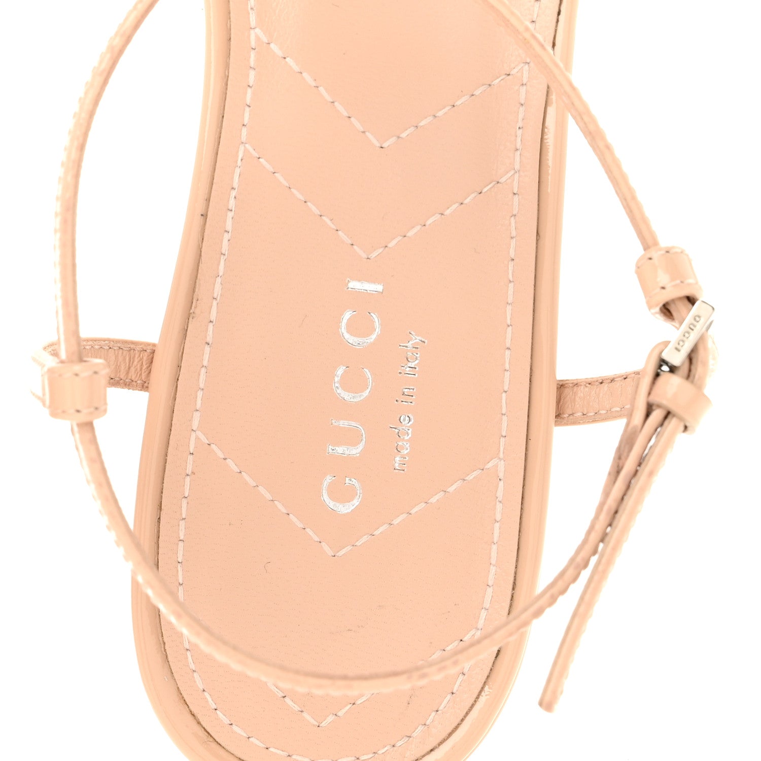 Patent Charlotte Petite GG Slingback Flats 36.5 Beige