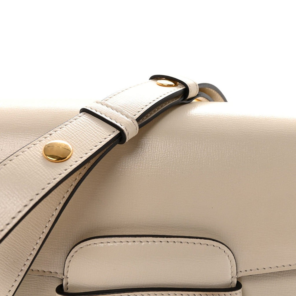 Azalea Calfskin Horsebit 1955 Shoulder Bag Mystic White