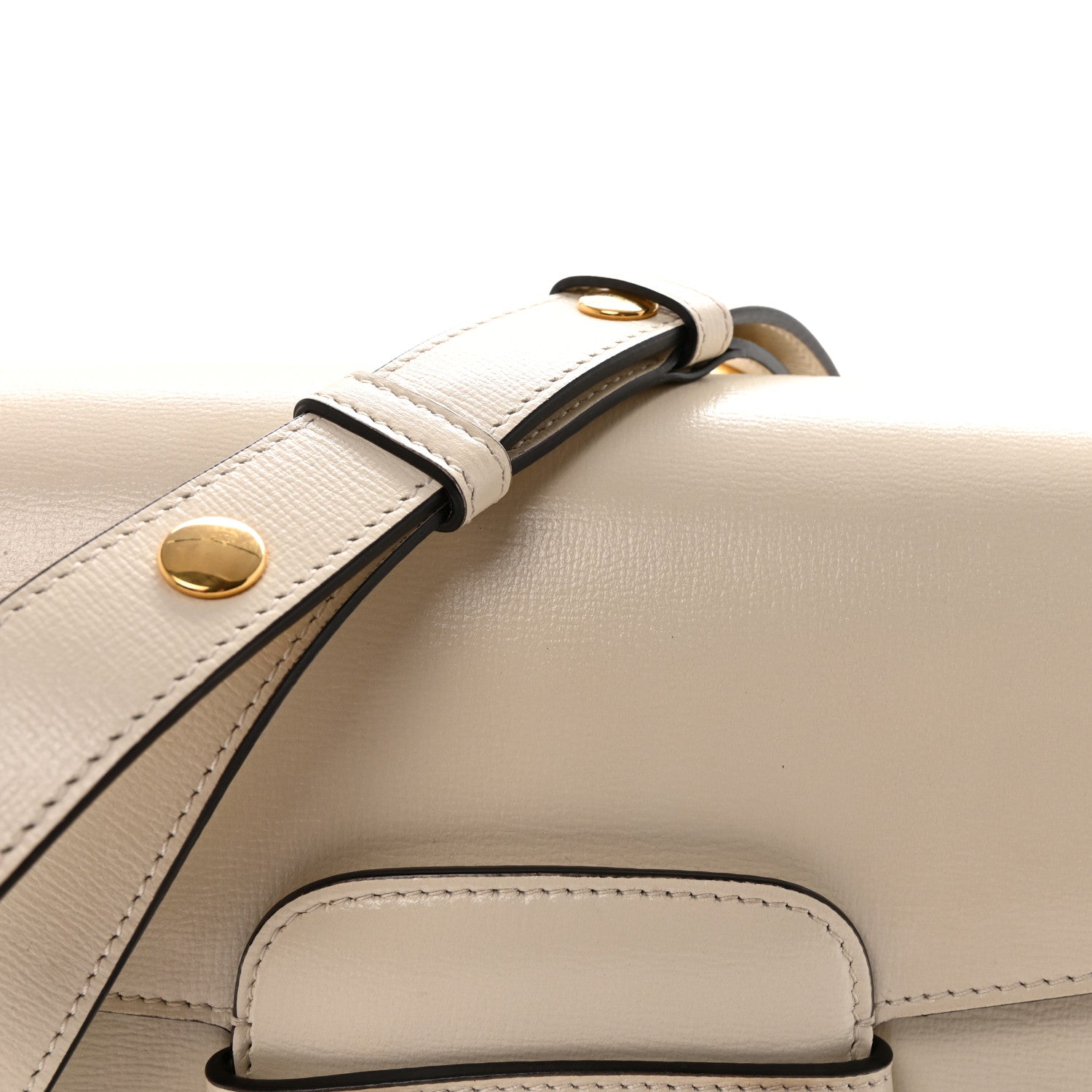 Azalea Calfskin Horsebit 1955 Shoulder Bag Mystic White