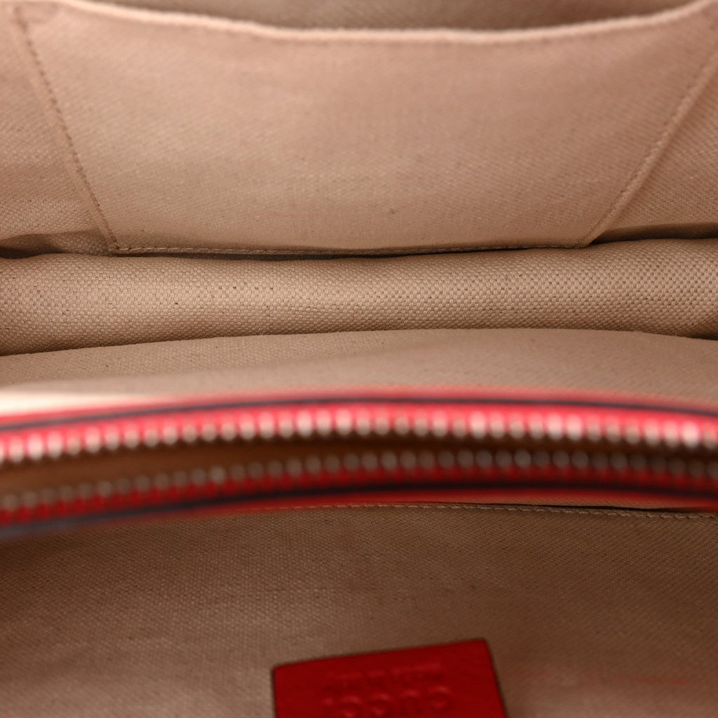 Dollar Calfskin Crystal Web Medium Dionysus Bamboo Top Handle Bag Hibiscus Red Black Diamond