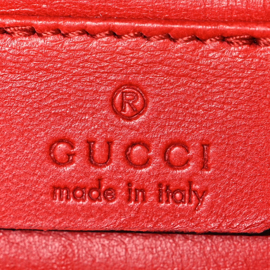 Patent Microguccissima Small Broadway Clutch Red