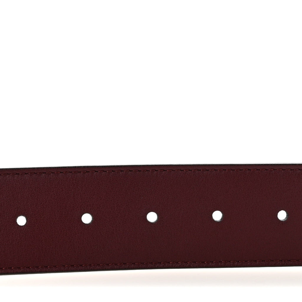 Moon Calfskin Nickel Double G 40mm Belt 75 30 Strong Red