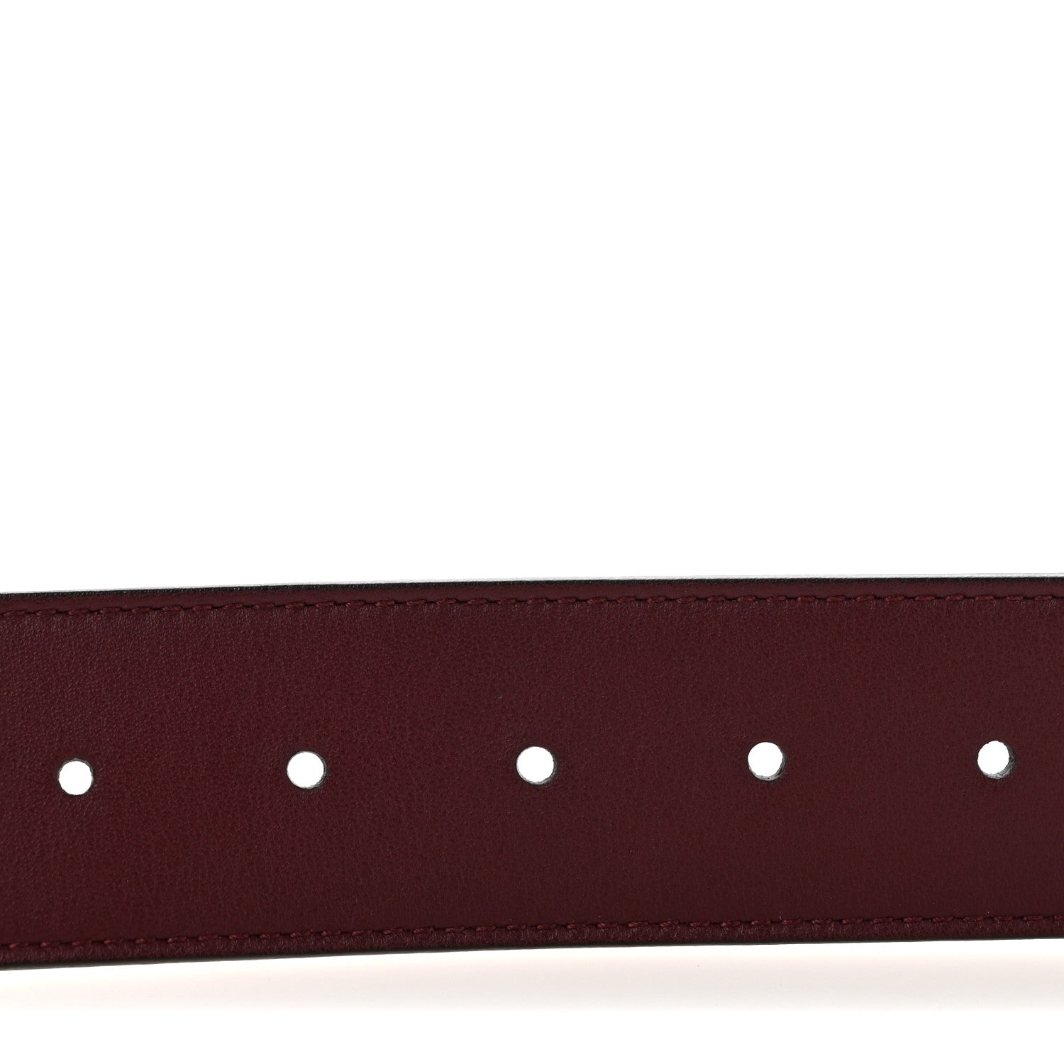 Moon Calfskin Nickel Double G 40mm Belt 75 30 Strong Red