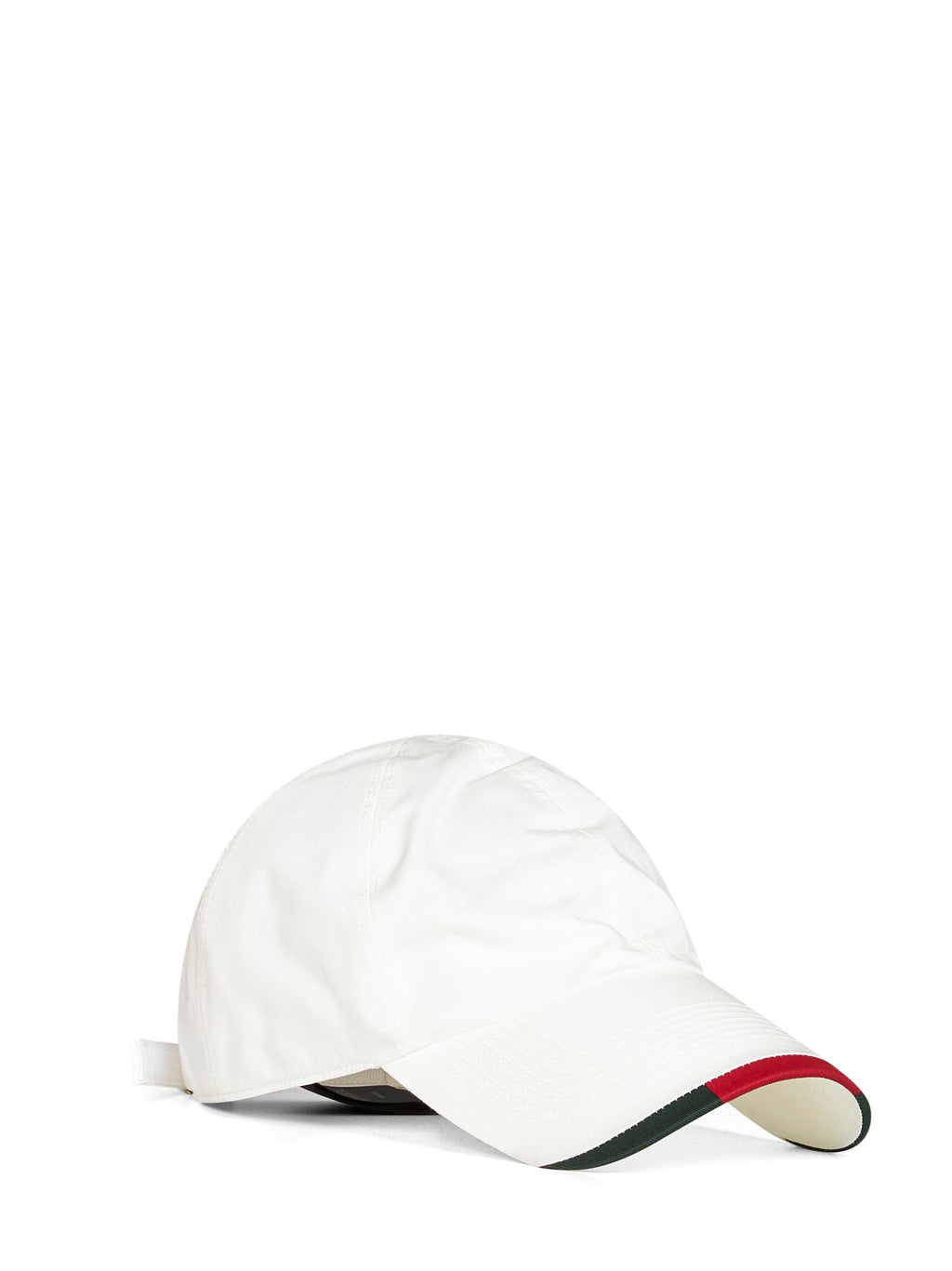 Gucci 875670FAF8R9066 Web-Trimmed Baseball Cap — White