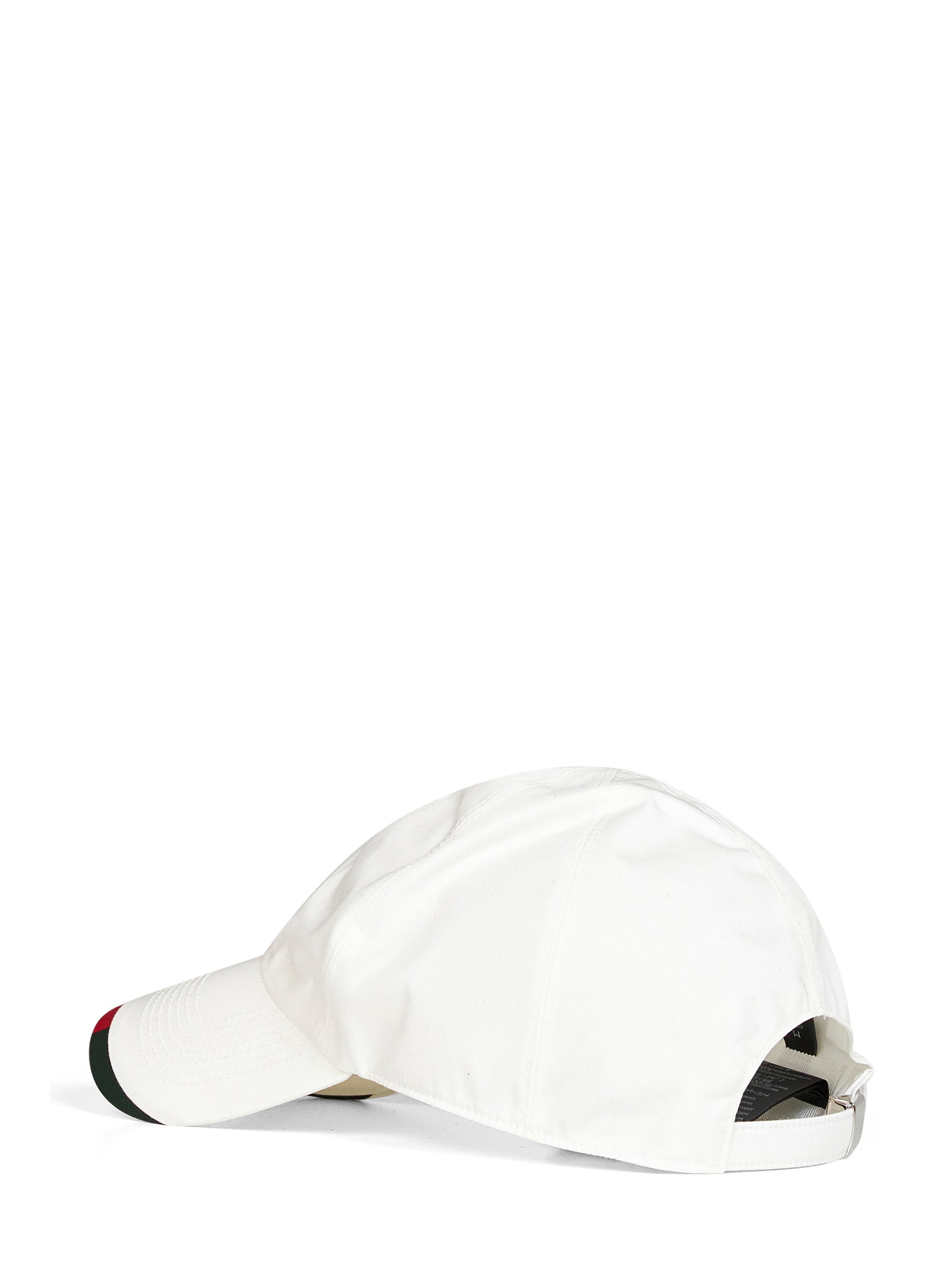 Gucci 875670FAF8R9066 Web-Trimmed Baseball Cap — White