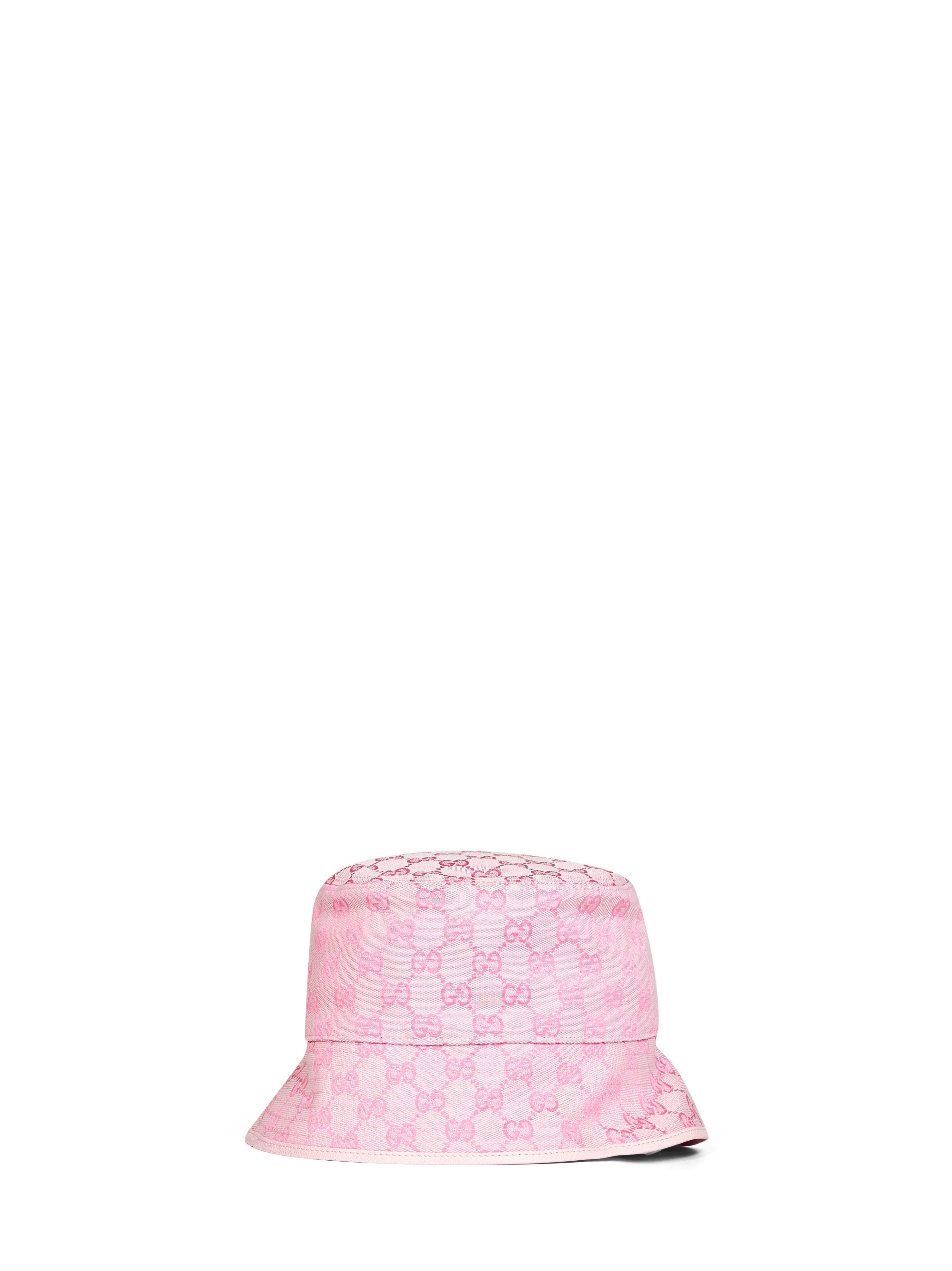 Gucci 8757404HBJS5072 GG Canvas Monogram Bucket Hat — Pink