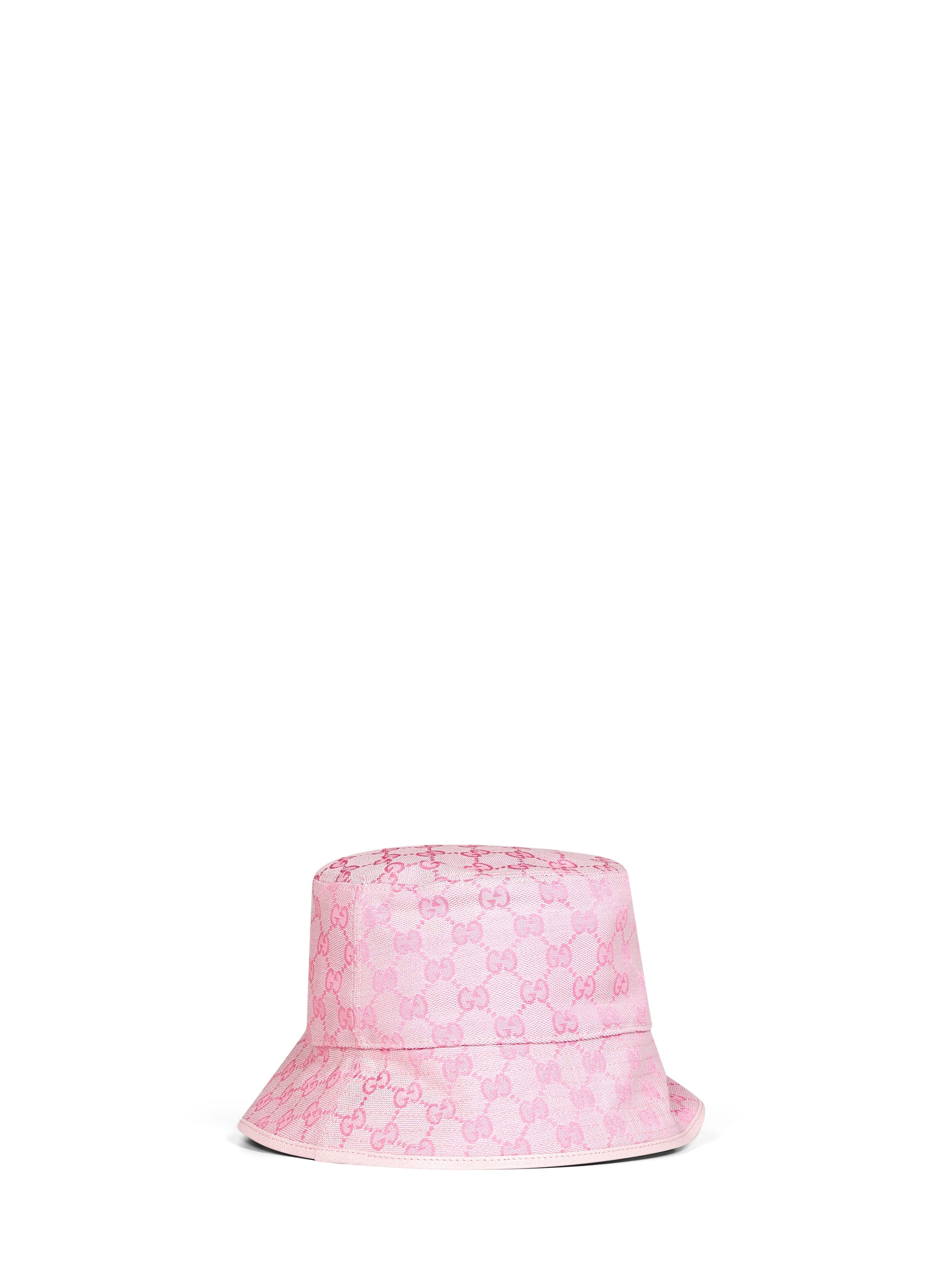 Gucci 8757404HBJS5072 GG Canvas Monogram Bucket Hat — Pink