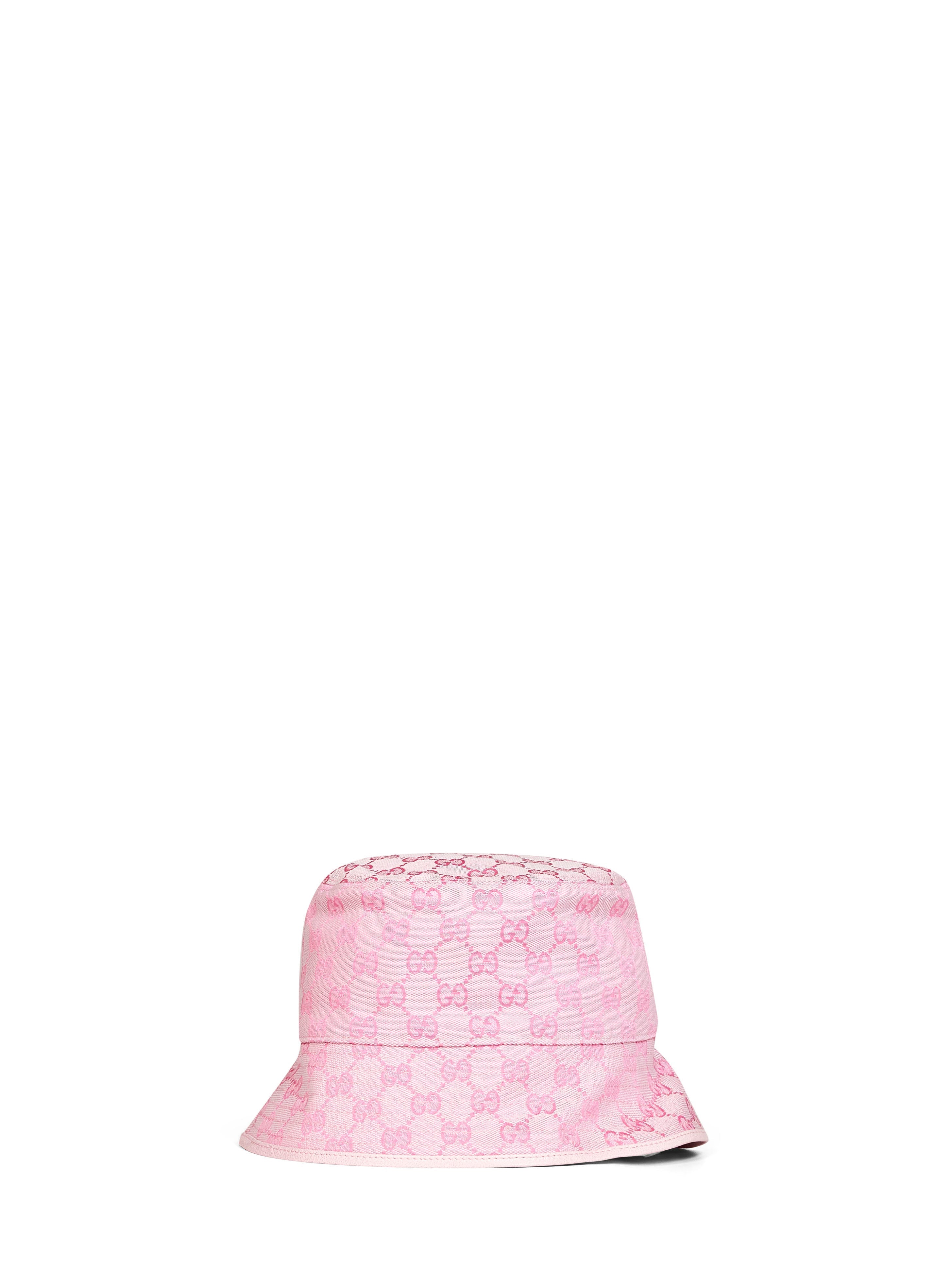Gucci 8757404HBJS5072 GG Canvas Monogram Bucket Hat — Pink