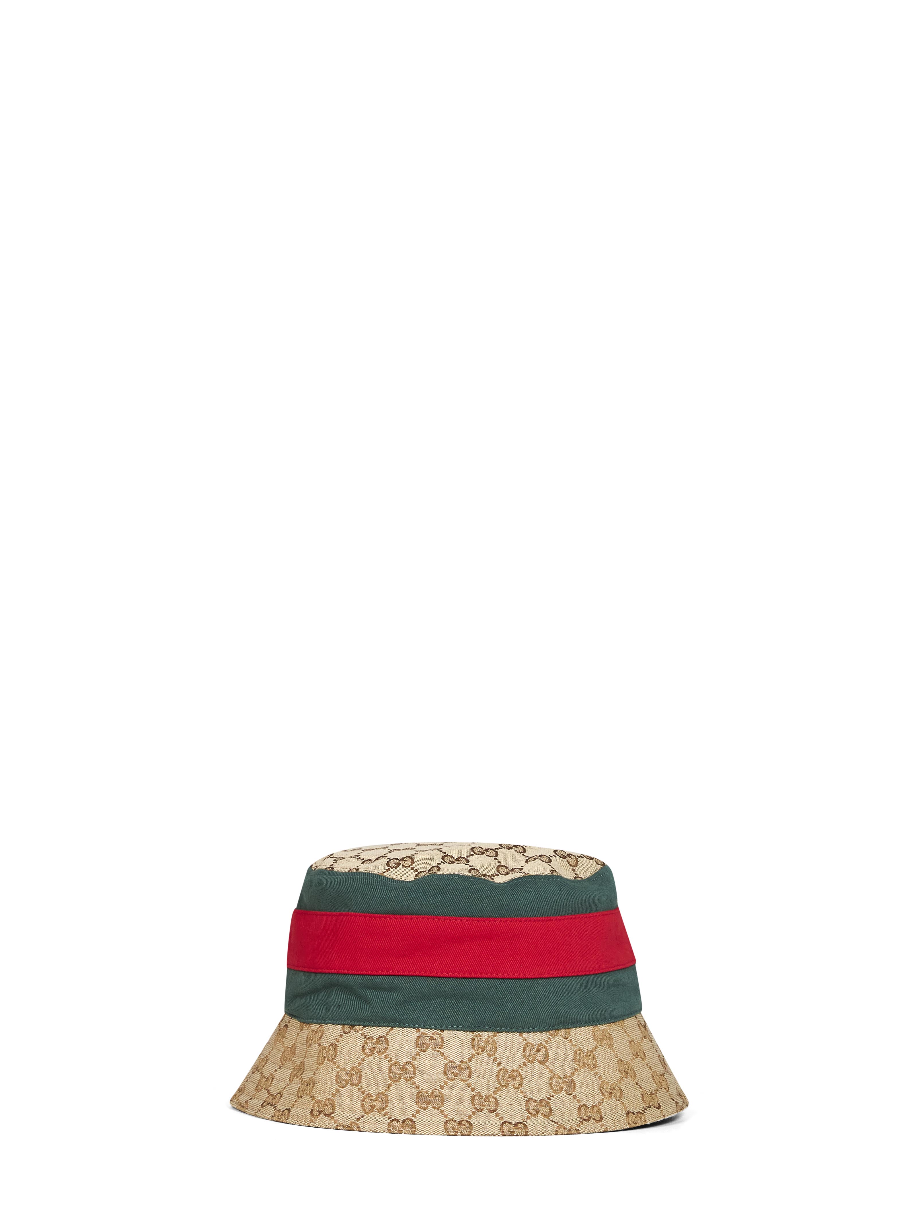 Gucci 8757424HBKJ9666 GG Canvas Bucket Hat — Beige