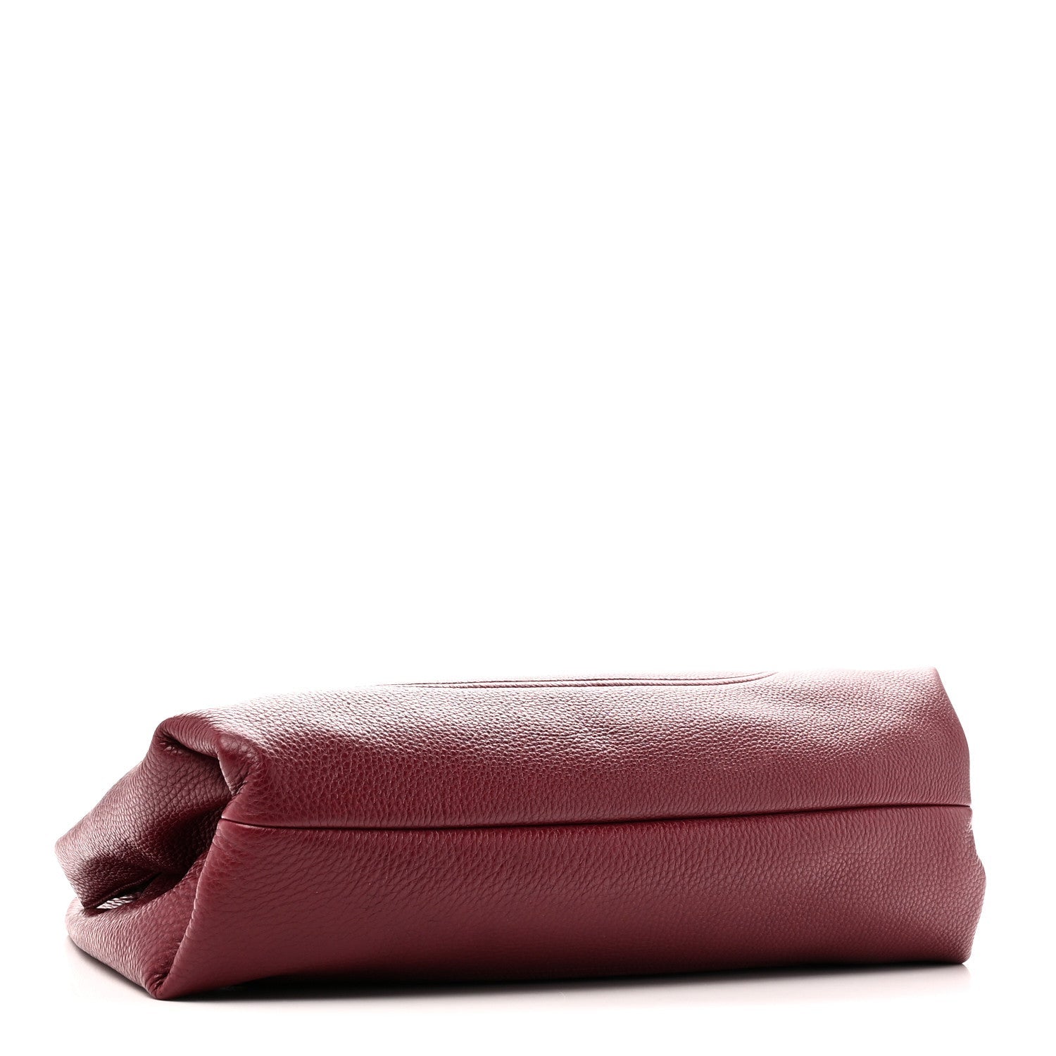 Grained Calfskin Softbit Maxi Shoulder Bag Rosso Ancora Red
