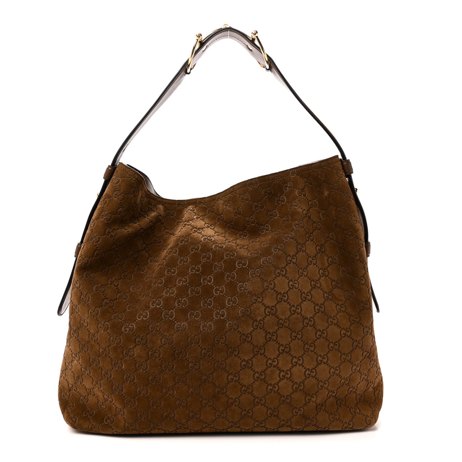 Suede Monogram Large Beatrix Tote Brown