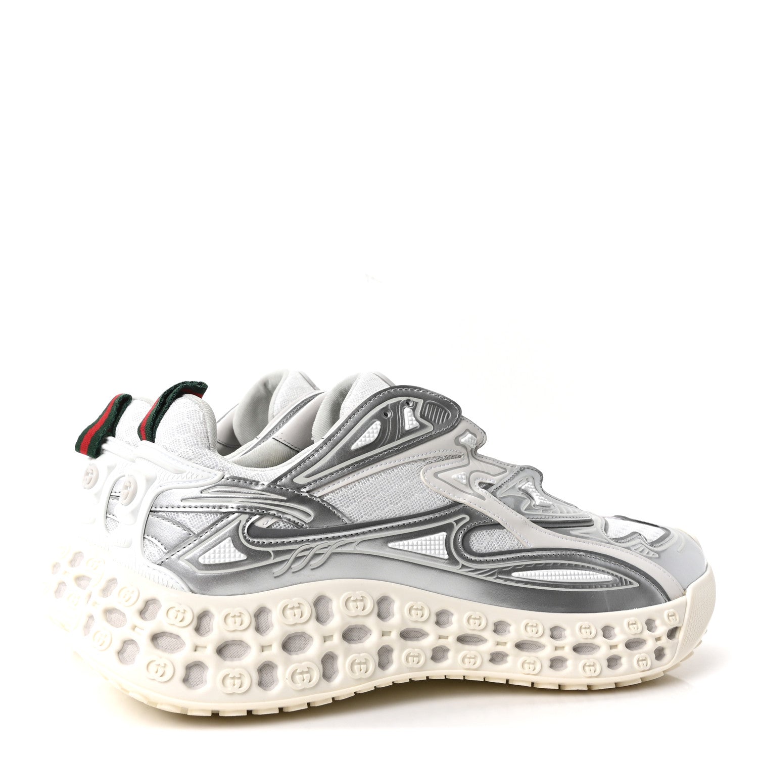 Metallic Demetra Mesh Cub3d Mens Sneakers 10 Grey White