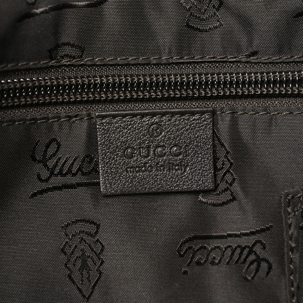 Guccissima Medium Flat Messenger Bag Black