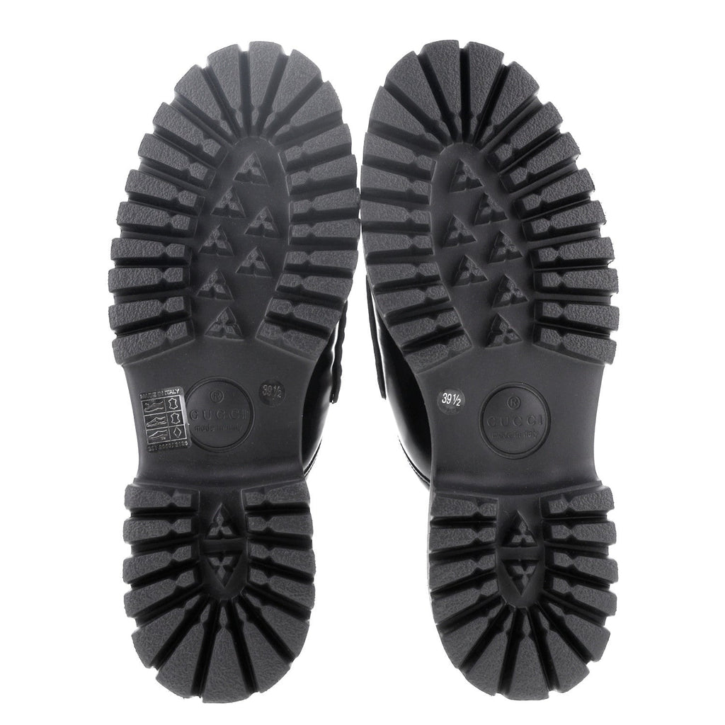 Magnum Calfskin Womens Horsebit Platform Mules 39.5 Black