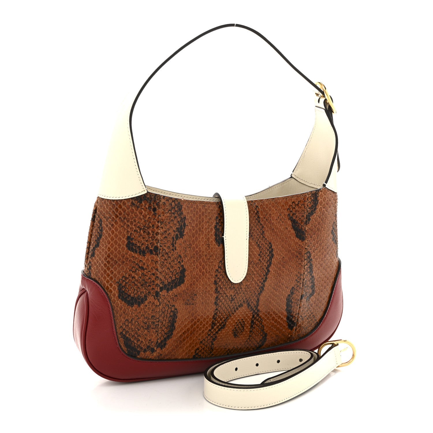 Snakeskin Calfskin Small Jackie 1961 Hobo Brown Multicolor