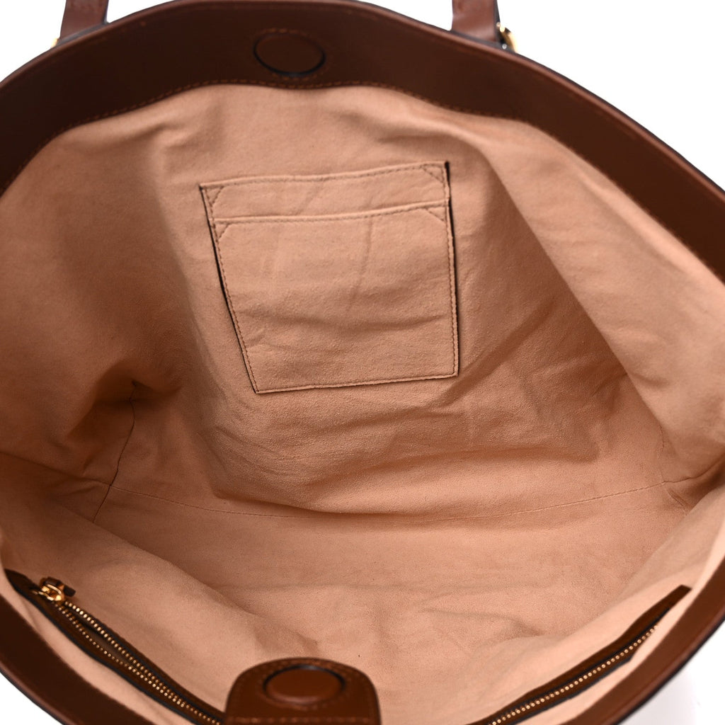 Soft GG Supreme Monogram Medium Crossbody Tote Beige Cuir