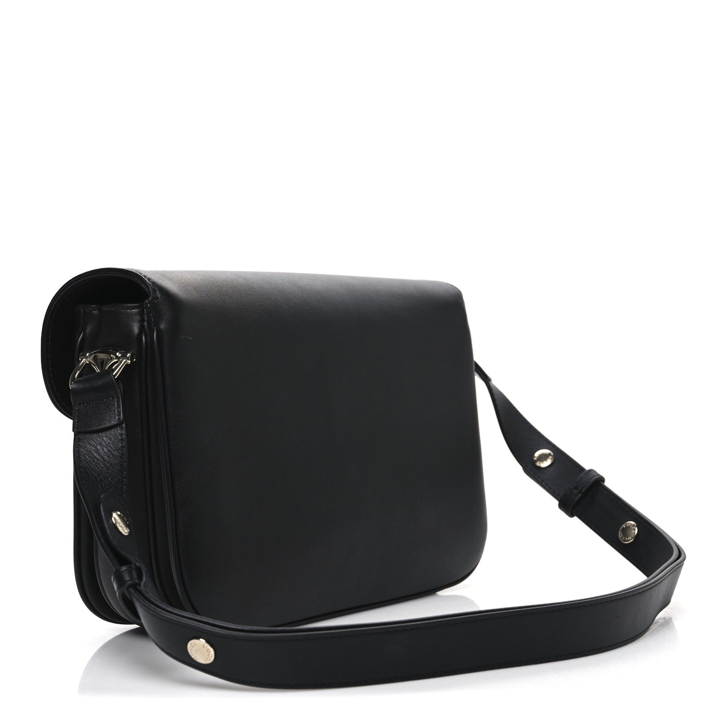 Ciny Lux Calfskin Horsebit 1955 Soft Small Shoulder Bag Black