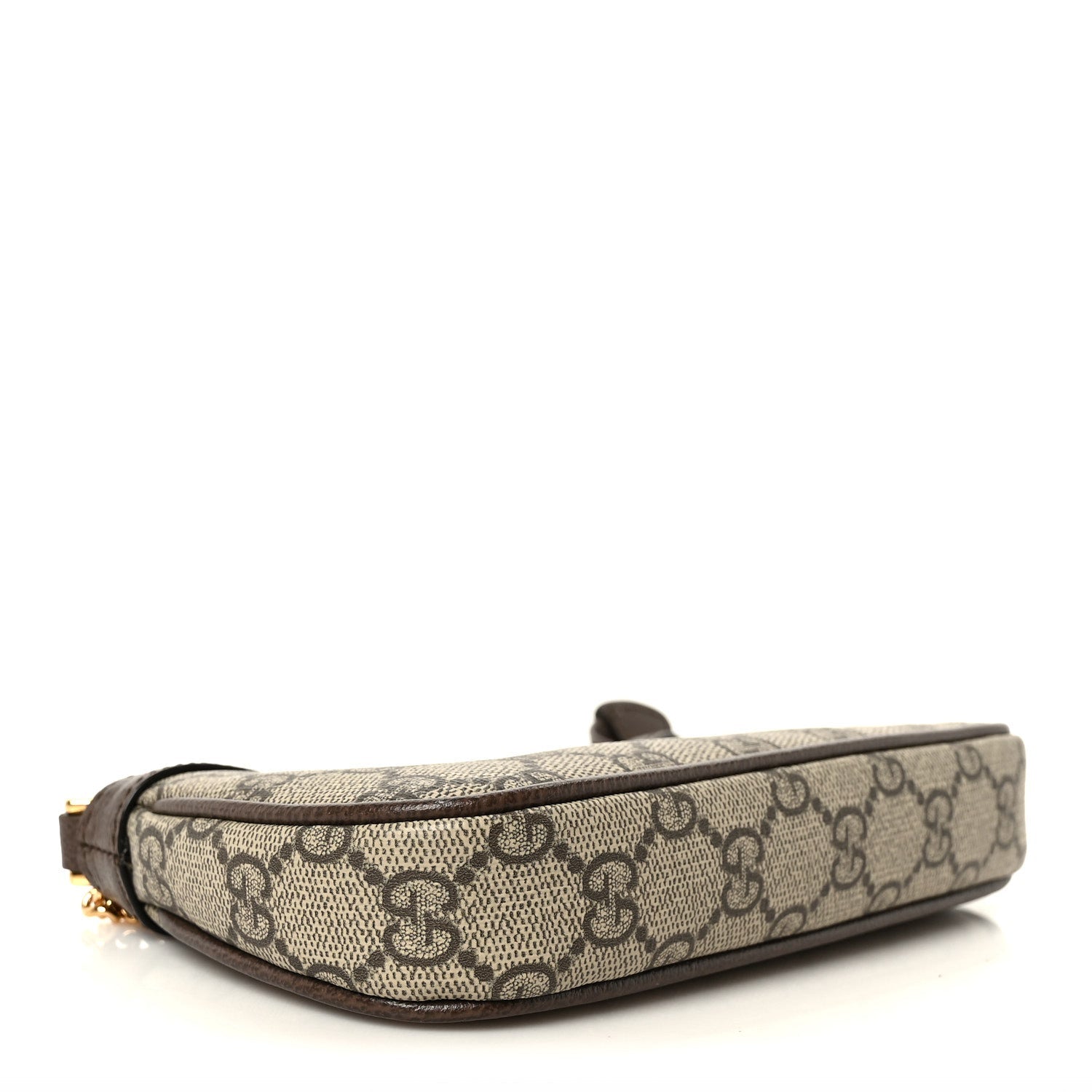 GG Supreme Monogram Textured Dollar Calfskin Mini Ophidia Chain Bag Beige Ebony