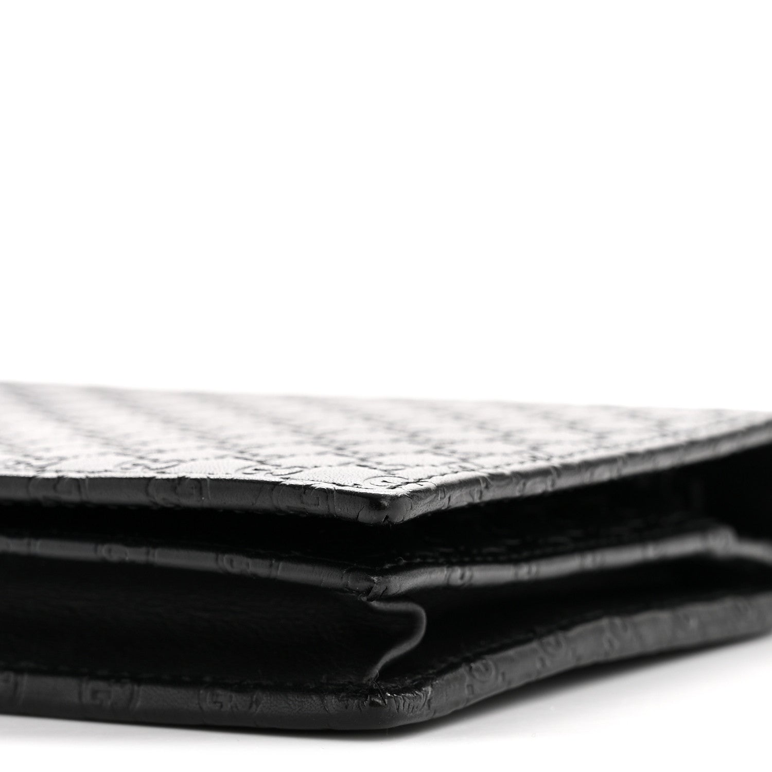 Microguccissima Crossbody Wallet Black