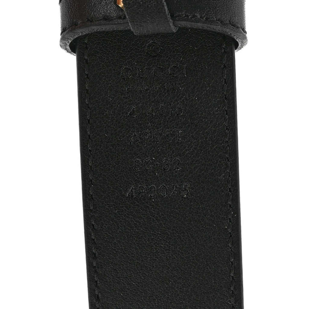 Calfskin Double G 30mm Belt 80 32 Black