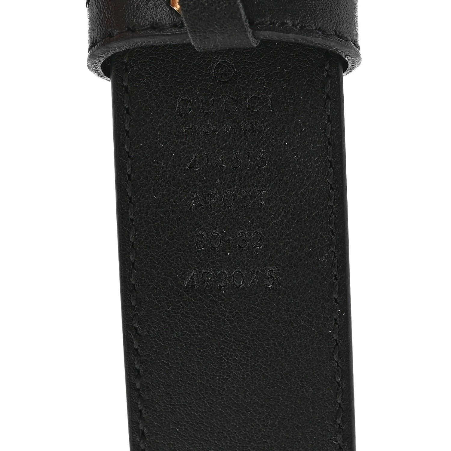Calfskin Double G 30mm Belt 80 32 Black
