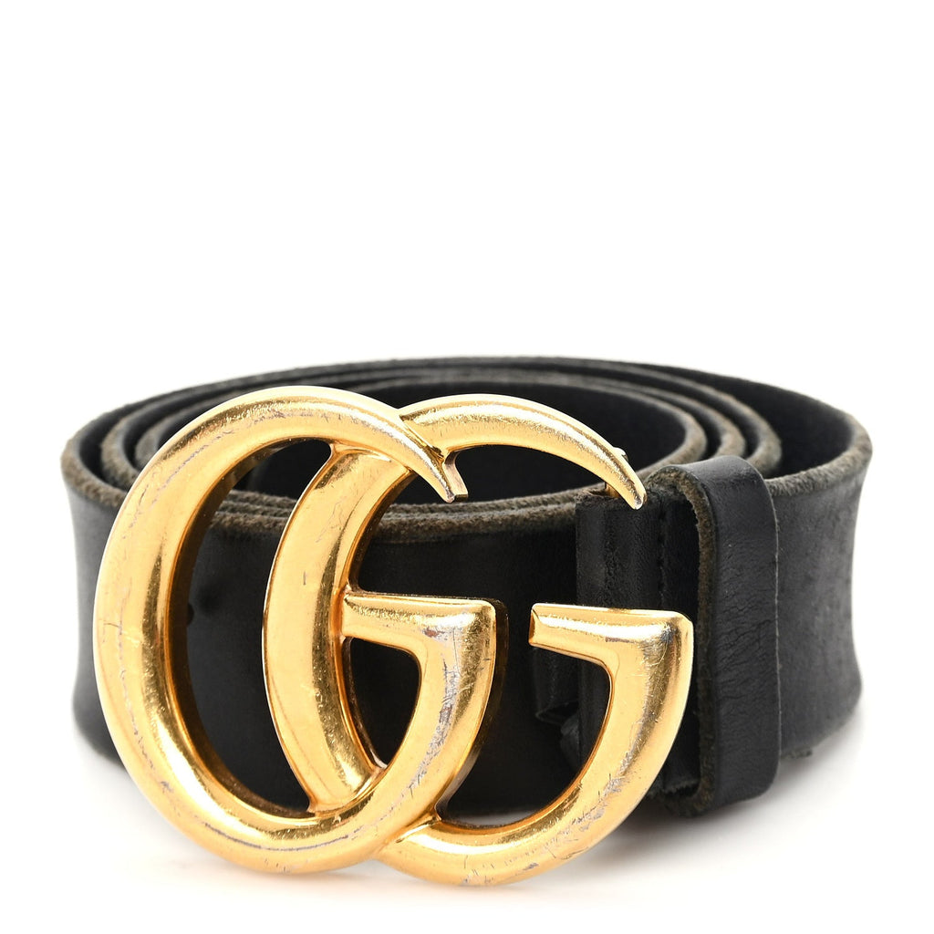Faded Calfskin Double G 40mm Belt 85 34 Black