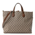 Soft GG Supreme Monogram Medium Crossbody Tote Beige Cuir
