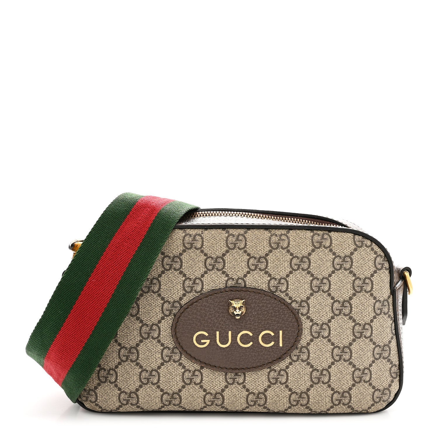 GG Supreme Monogram Web Neo Vintage Shoulder Bag Beige New Acero Crop