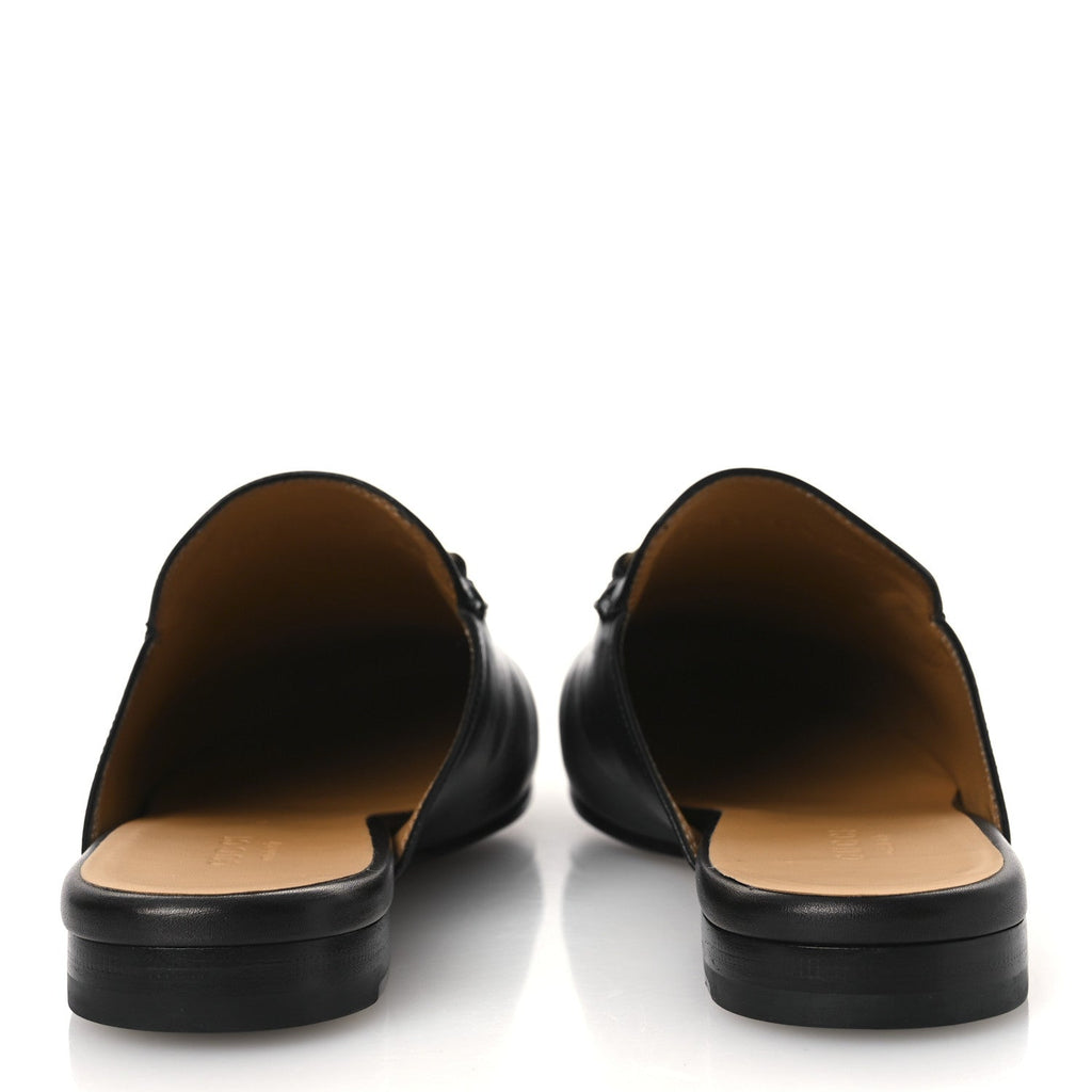 Calfskin Womens Princetown Slippers 37.5 Black