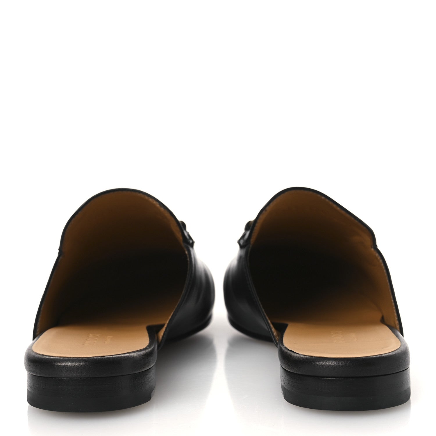 Calfskin Womens Princetown Slippers 37.5 Black