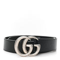 Textured Calfskin Double G 40mm Belt 80 32 Black