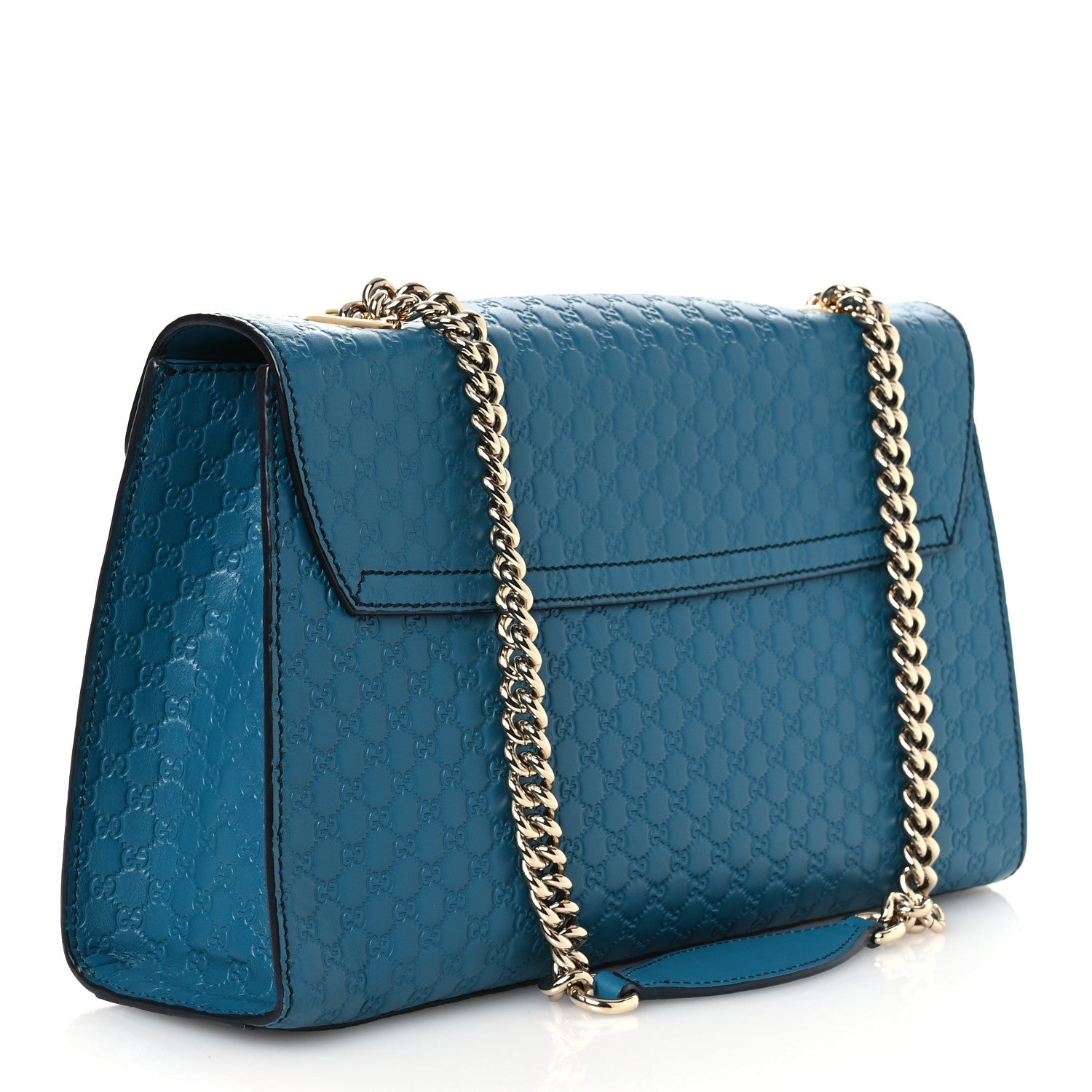 Soft Microguccissima Medium Emily Chain Shoulder Bag Deep Cobalt