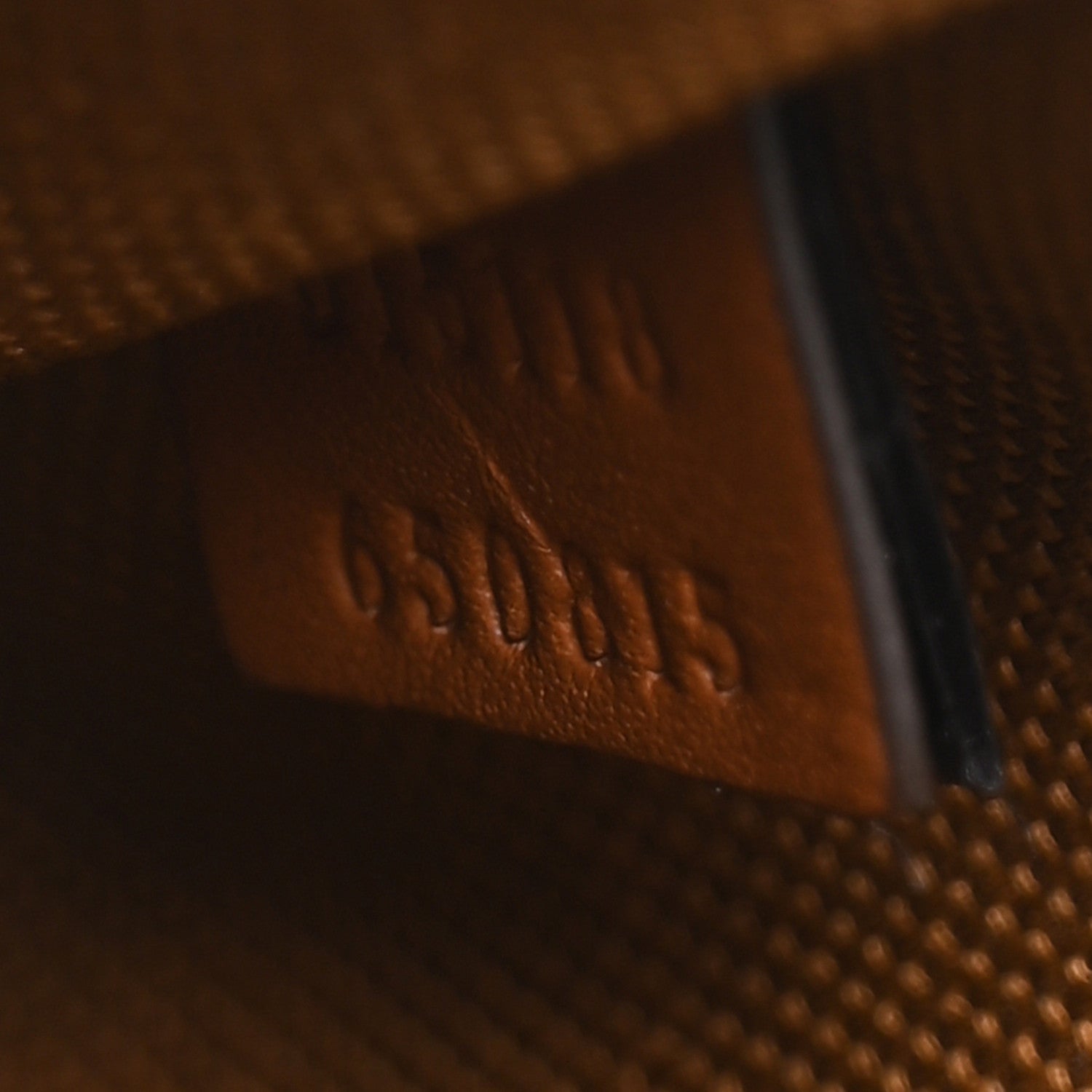 GG Calfskin Embossed Emblem Small Bucket Bag Brown