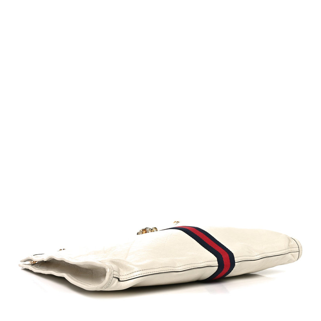 Calfskin Large Rajah Chain Tote White